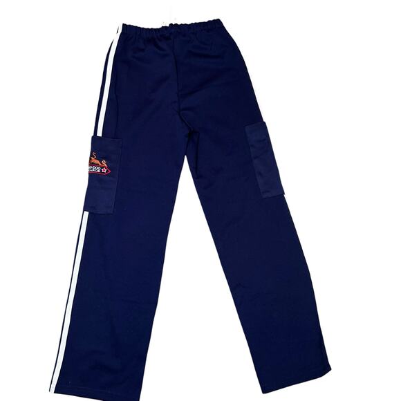 Vintage 90s Cartoon Network Scooby Doo Blue and white Track Cargo Pants Kids - Picture 2 of 6